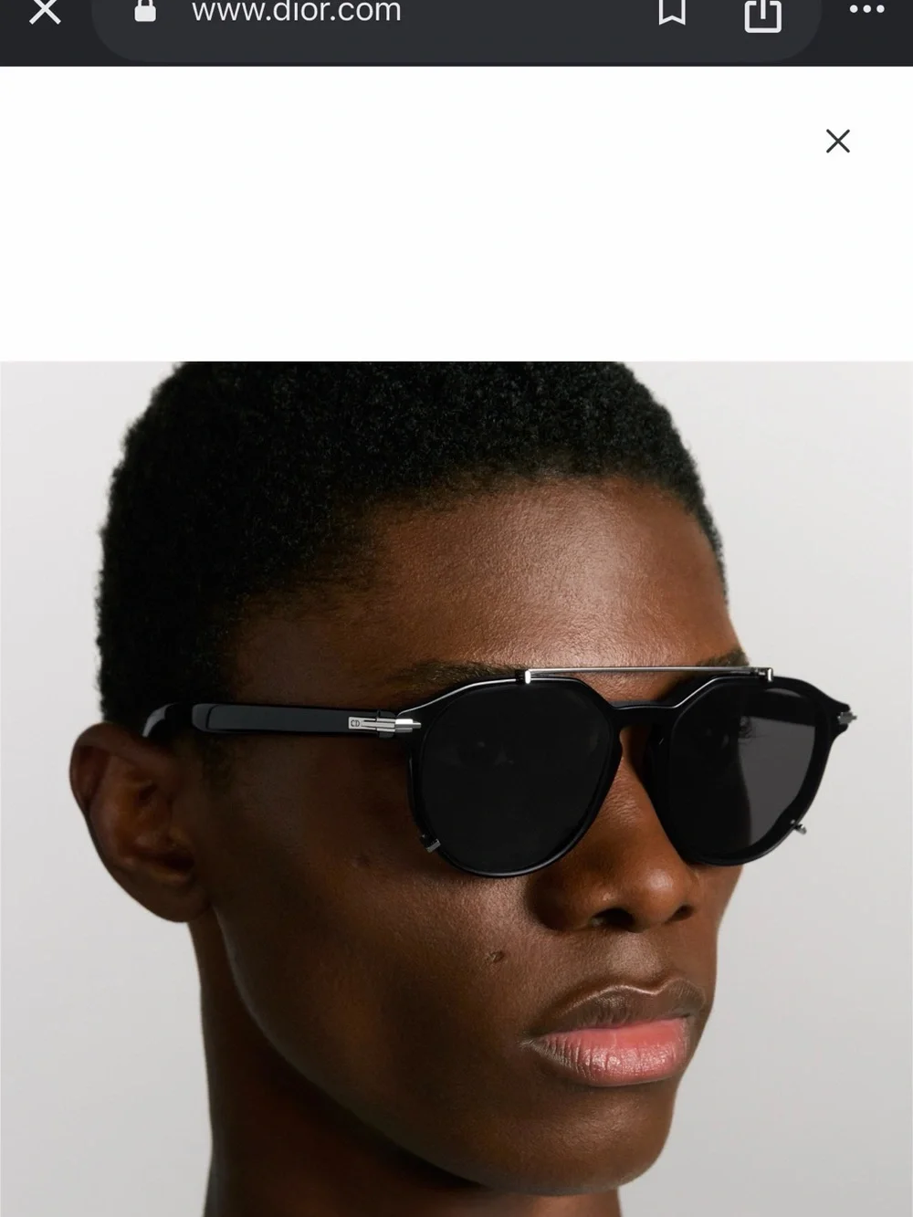 DiorBlackSuit RI Black Pantos Sunglasses